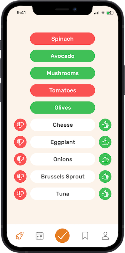 iphone app screen